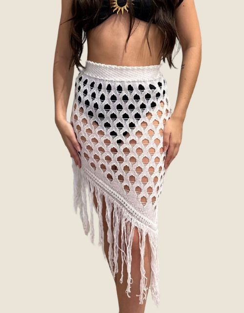 Comprar Saida De Praia Saia Com Franja R$29,90 Nagai Boutique