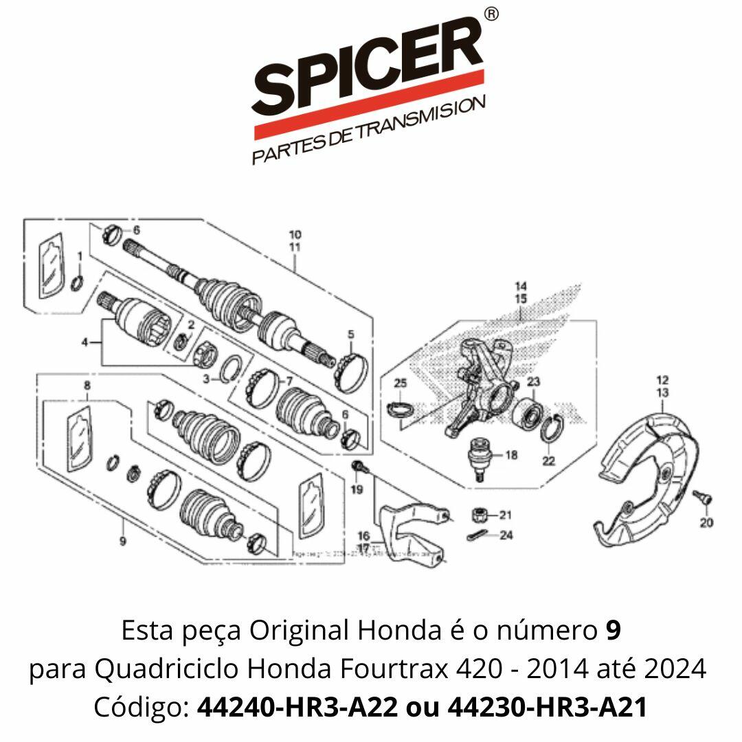 Comprar Kit Com 1 Coifa da Homocinética - Honda Fourtrax 420