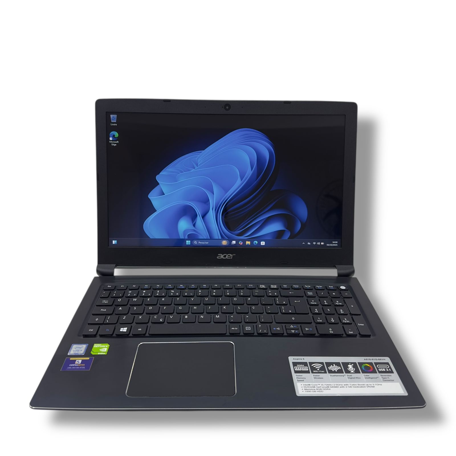 Acer Aspire I5 7200u 940mx Comprar Notebook Acer Aspire A515-51G