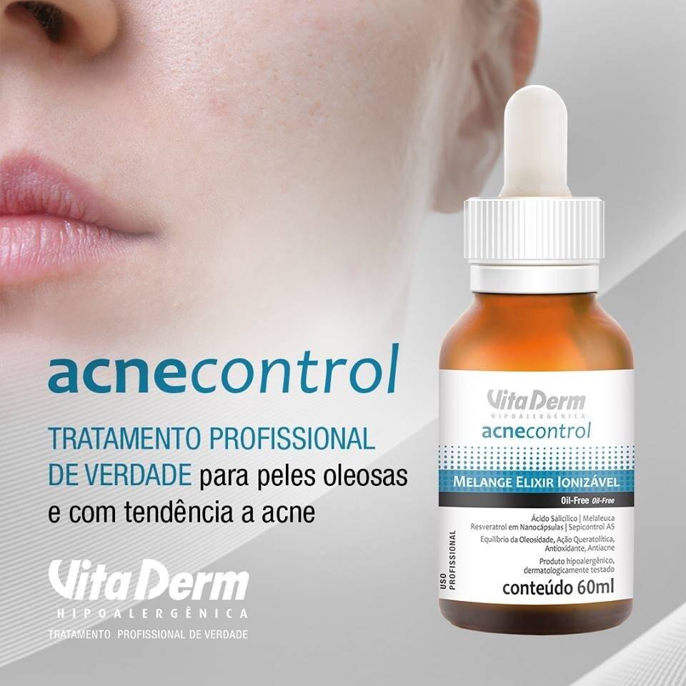 Vita Derm Acne Control Melange Elixir Ionizável 60ml