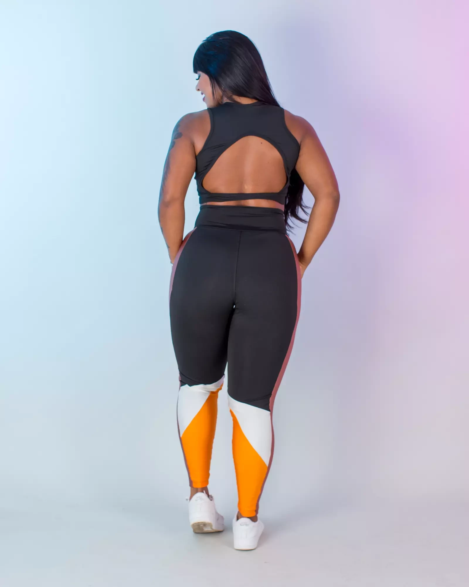 Comprar Conjunto legging cós alto regulável recortes poliamida metalizado (cores  sortidas) - Lievi Fitness