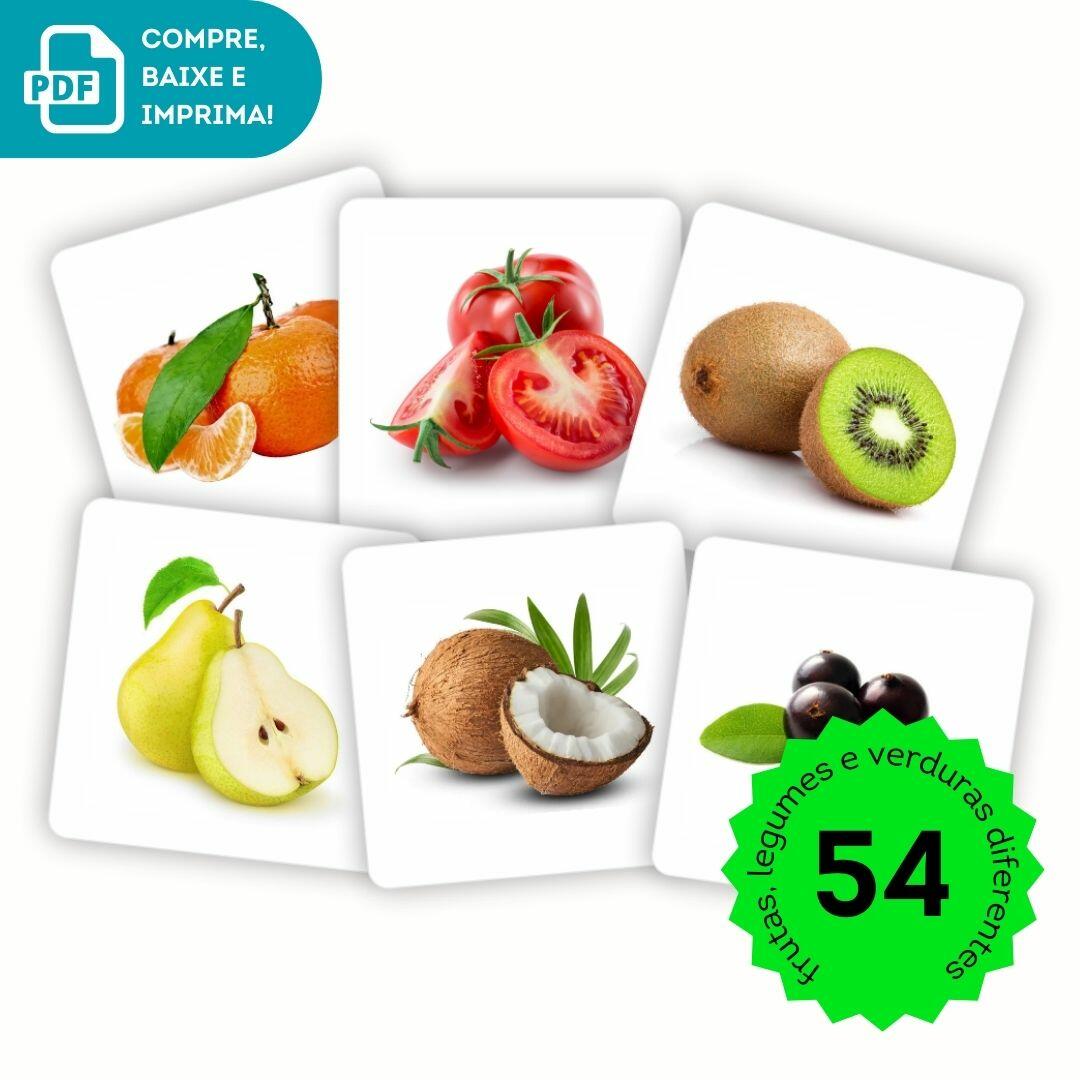 Fichas de pareamento de frutas, legumes e verduras - digital - a partir ...