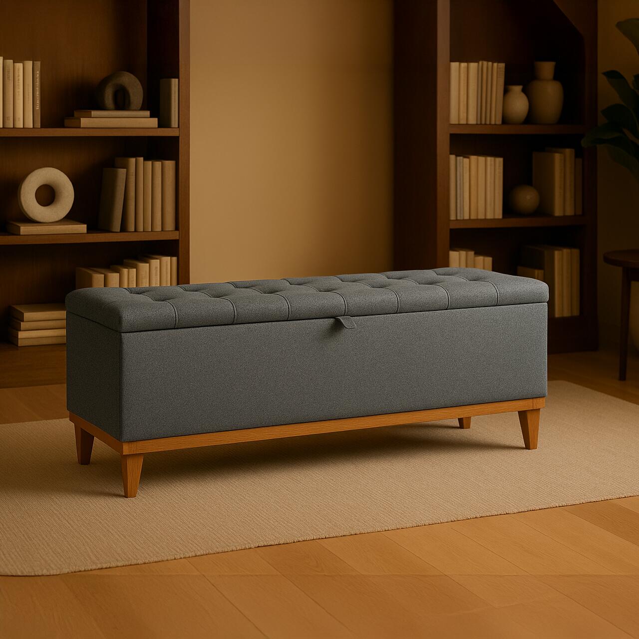 Recamier Base com Madeira Baú resistente até 110kg