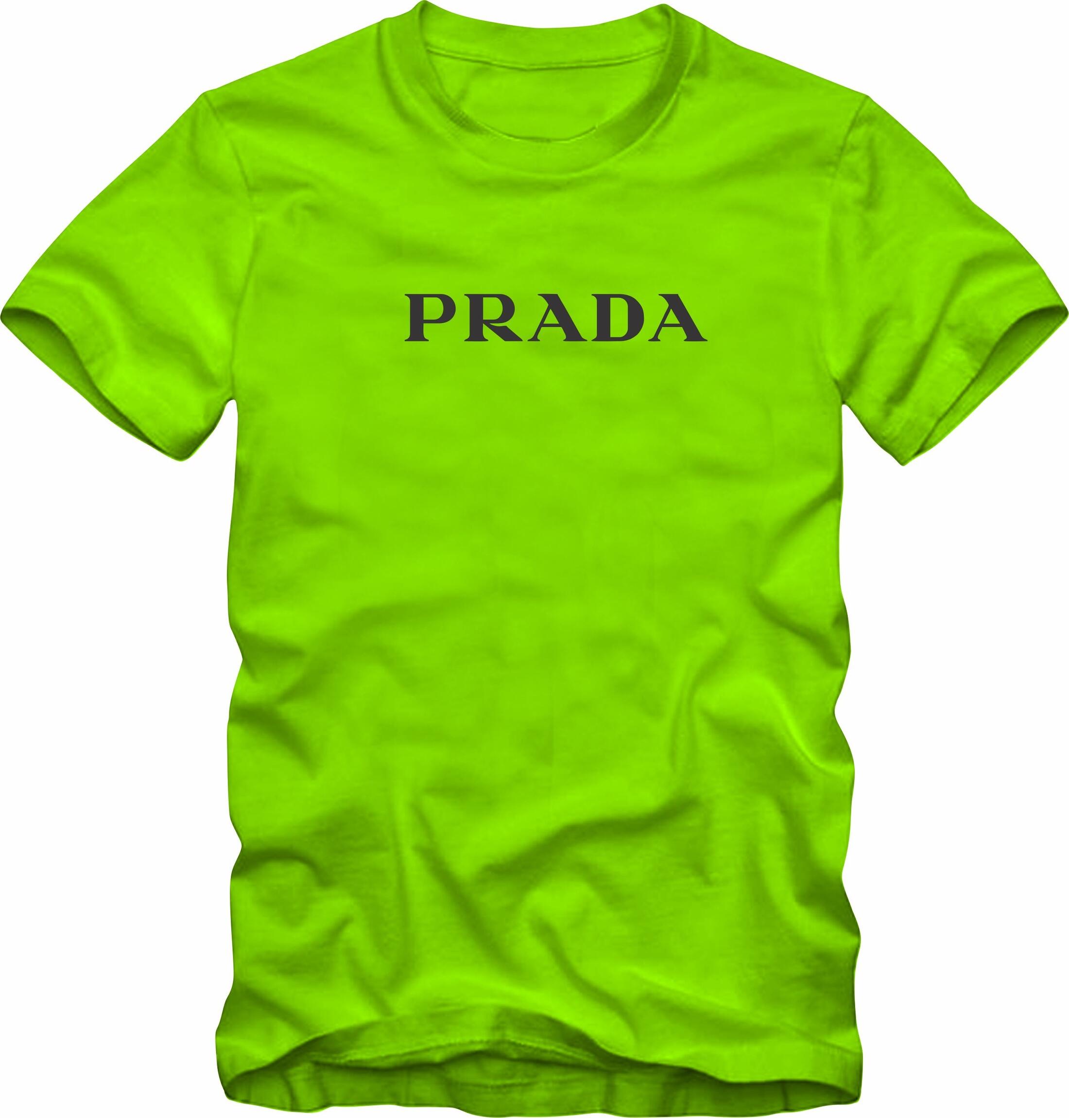 Camiseta Masculina Prada Algodão Pima Básica Verde Logo Lateral Metal em  Promoção na Americanas
