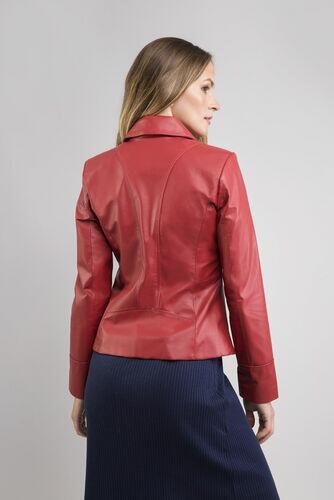 Jaqueta Laví de Couro Vest Vermelho
