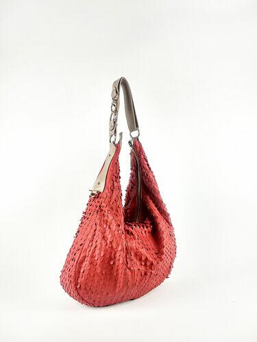 Bolsa Shoulder Lila - Couro Vest Vermelho c/ Relax Bege