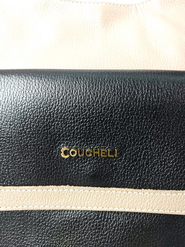 Bolsa Shopping Pri - Couro Relax Preto c/ Bege