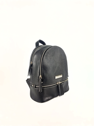 Mochila Isa - Couro Relax Preto
