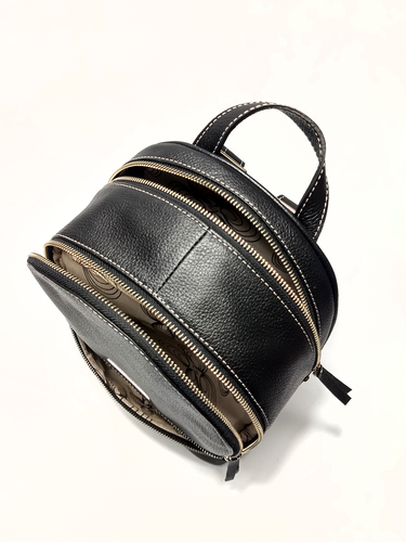 Mochila Isa - Couro Relax Preto