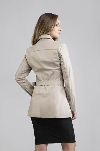 Casaco Ris de Couro Vest Nude