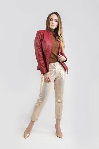 Jaqueta Lari de Couro Vest Vermelho