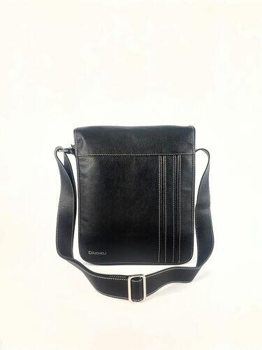 Bolsa Carteiro Duda - Couro Relax Preto