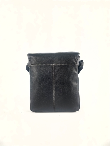 Bolsa Carteiro Duda - Couro Relax Preto
