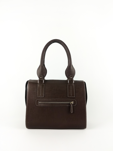 Bolsa Bowling Any - Couro Tressê Prada Café c/ Relax Café