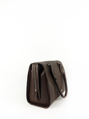 Bolsa Bowling Any - Couro Tressê Prada Café c/ Relax Café