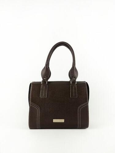 Bolsa Bowling Any - Couro Tressê Prada Café c/ Relax Café