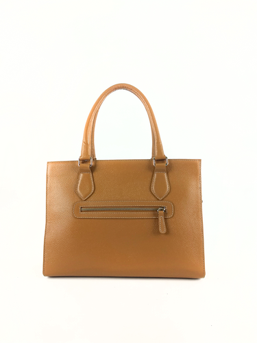 Bolsa Tote Bel - Couro Relax Caramelo c/ Tressê Trança Caramelo