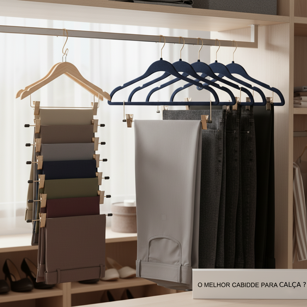 Qual o Melhor Cabide para Calças? (Jeans vs. Alfaiataria)