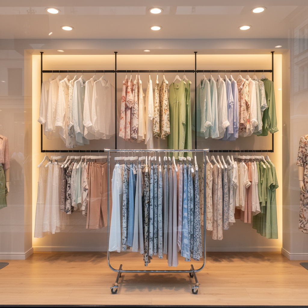 Melhores araras de roupa para lojas pequenas