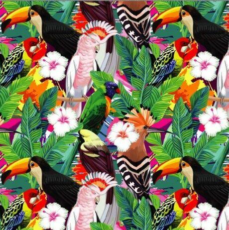 Sarja Digital Impermeável Pássaros Tropicais 0,5X1,50