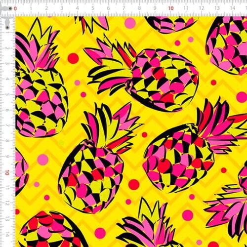 Sarja Digital Impermeavel Abacaxi Pink 0,5X1,50