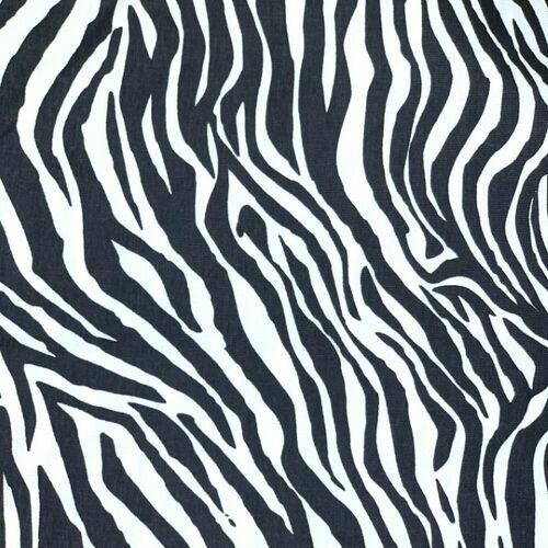 Tecido Estampado Zebra Preto E Branco 0,5X1,50