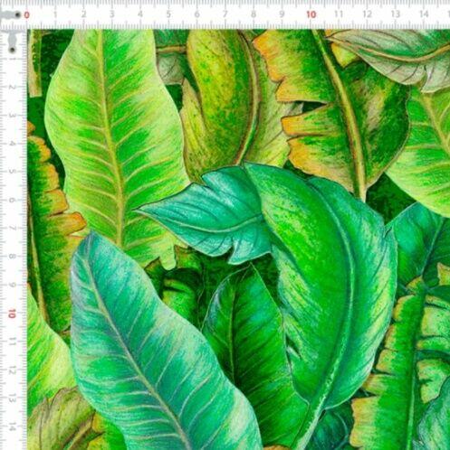 Sarja Digital Impermeavel Folhas Verdes 0,5X1,50