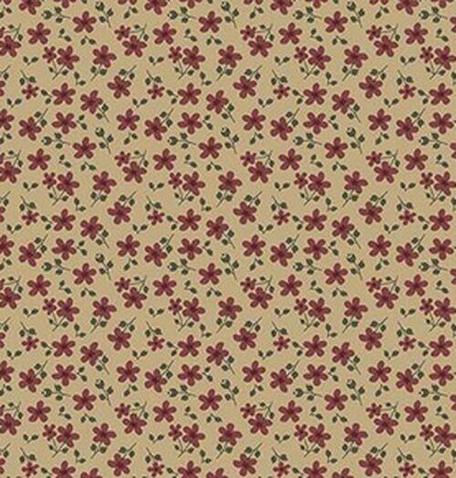 Tecido Floral Utah Mini Bege  0,50X1,50