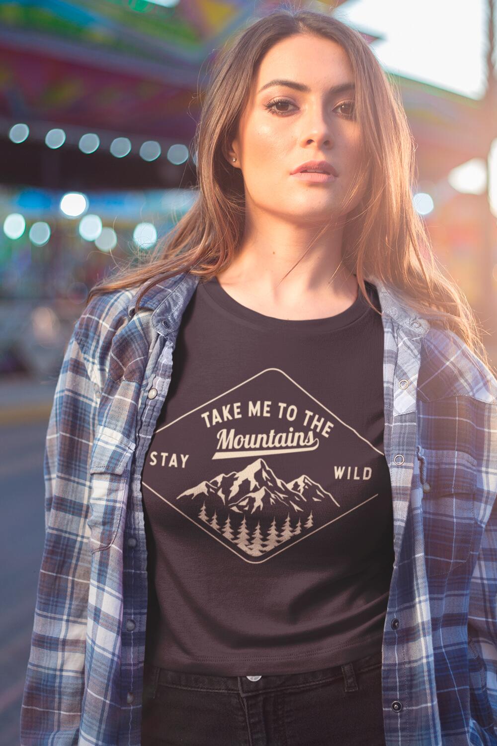 Comprar Camiseta Outdoor Take Me To The Mountains Stay Wild - a partir de  R$118,75 - SuperColor
