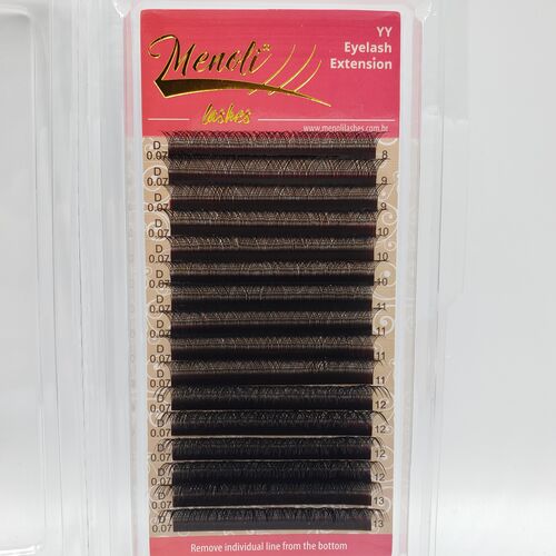 Cílios YY Menoli Lashes Espessura 0.07mm D 12 Linhas Volume Brasileiro