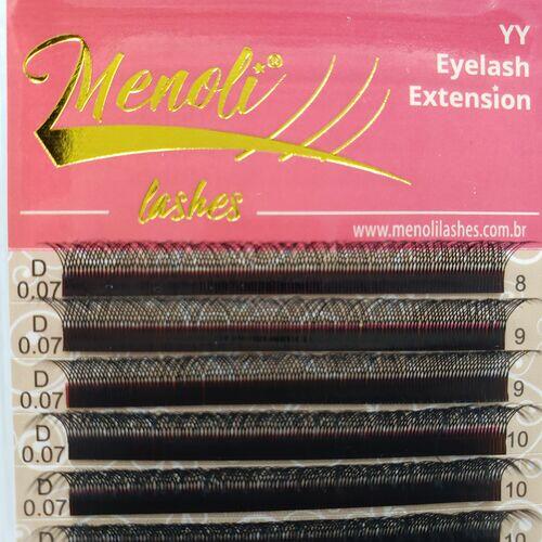 MIX Cílios YY Menoli Lashes Espessura 0.07mm D 16 Linhas Volume Brasileiro