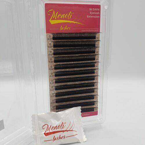 Cílios Duplo W 3D DARK Menoli Lashes Espessura 0.07mm Volume Egípcio