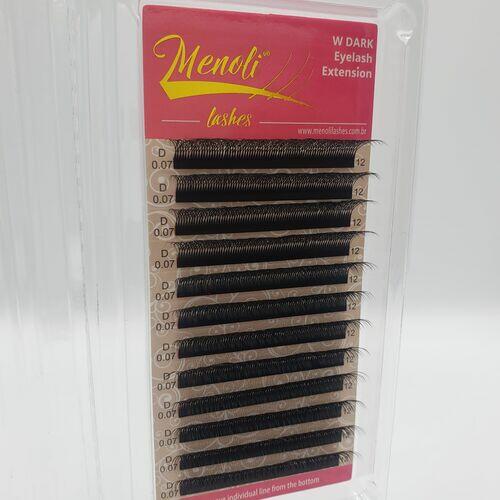 Cílios Duplo W 3D DARK Menoli Lashes Espessura 0.07mm Volume Egípcio