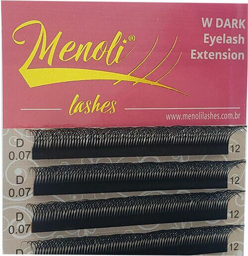 Cílios Duplo W 3D DARK Menoli Lashes Espessura 0.07mm Volume Egípcio