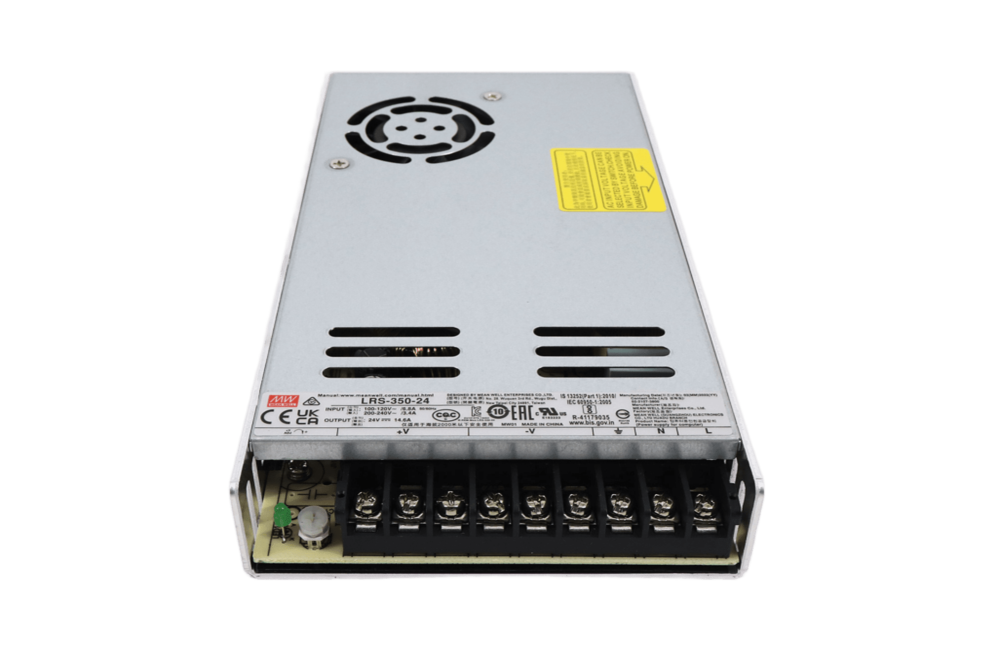 LRS-350-24 Mean Well | Fonte Chaveada 350W 24VCC 14.6A 90-264VCA