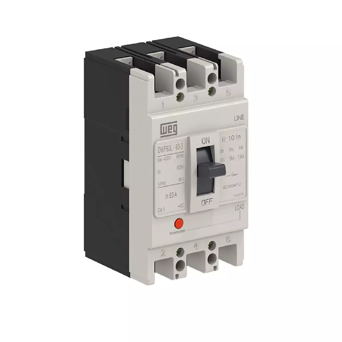 Comprar Disjuntor Caixa Moldada 3P 15kA 63A DWP63L-63-3 - WEG - R