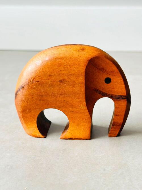 Escultura Elefantinho em Madeira