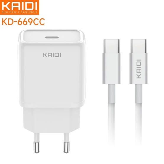 Kit Carregador Turbo Tipo-C Para Tipo-C Kaidi KD-669CC