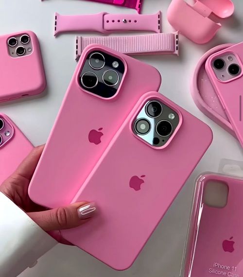 Capa Para Celular Apple Silicone Case Blister Rosa de R$7,59 a R$9,49