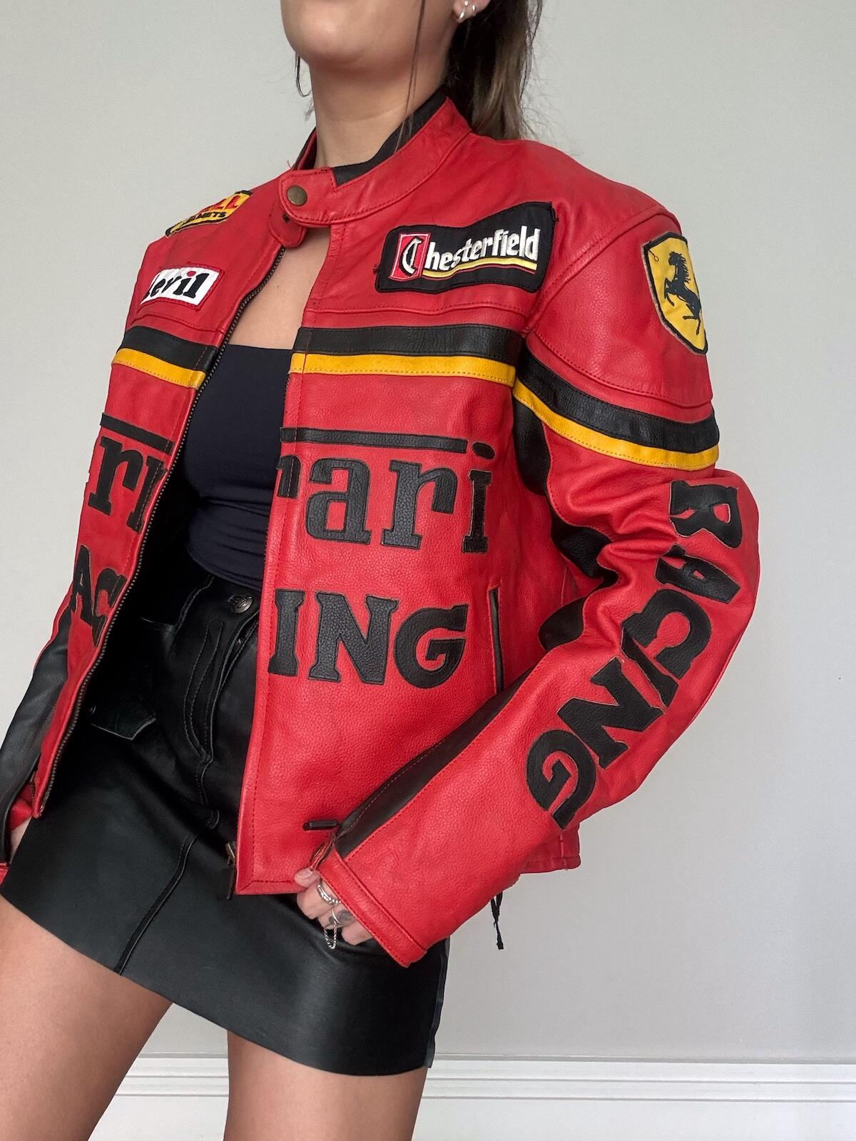 Racing jacket FERRARI couro legítimo