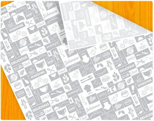 Papel acoplado para embrulhar hamburguer - 33x37 cm - Caixa c/ 1000 folhas