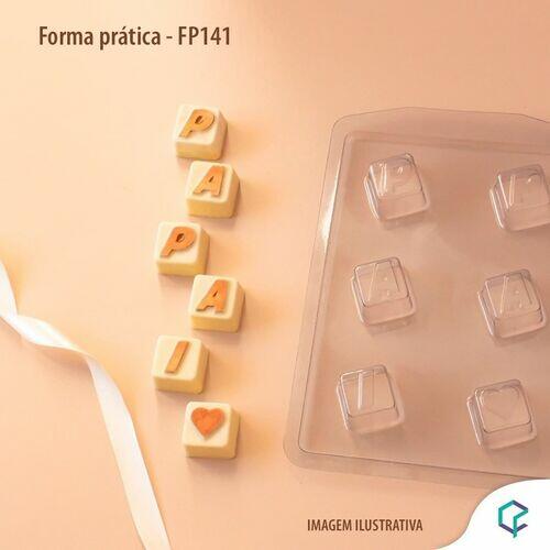 Forma Prática (3 partes) - Bombom Quadrado - PAPAI - Ref.: FP141