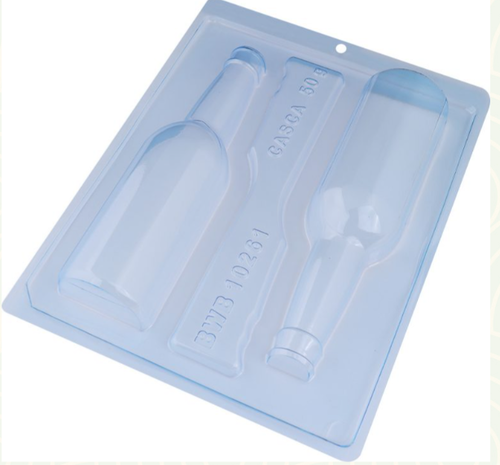 Forma BWB com Silicone (3 partes): GARRAFA LONG MÉDIA (REF: 10261)