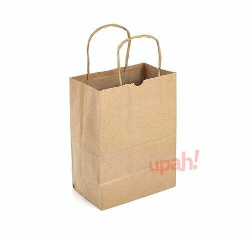 Sacola Kraft Tamanho P : 18x24x10,5cm - Pacote c/ 10 unidades