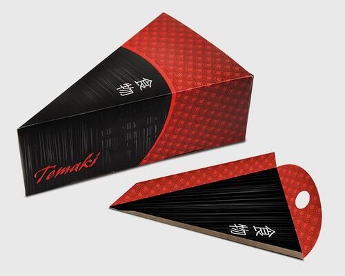 Embalagem de temaki para viagem com berço - Pct c/ 100 un.