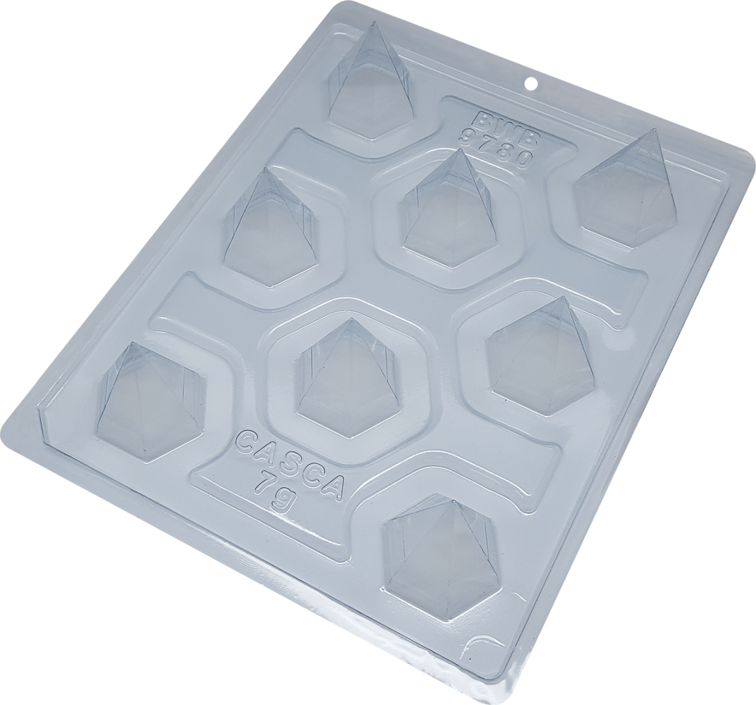 Forma BWB com Silicone (3 partes): Trufa Pirâmide 6 Faces (REF.:9780)