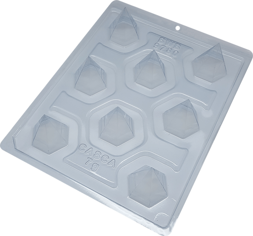 Forma BWB com Silicone (3 partes): Trufa Pirâmide 6 Faces (REF.:9780)