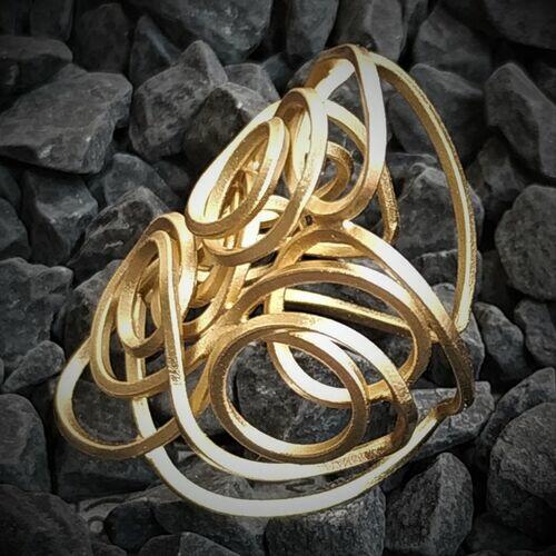 Anel maresia clean ouro fosco