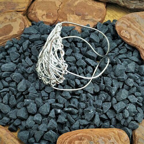 Pulseira bola de arame ródio fosco