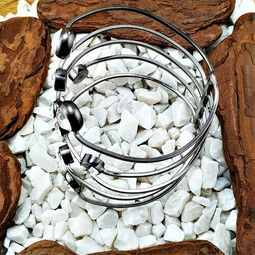 Pulseira turbilhão ródio negro